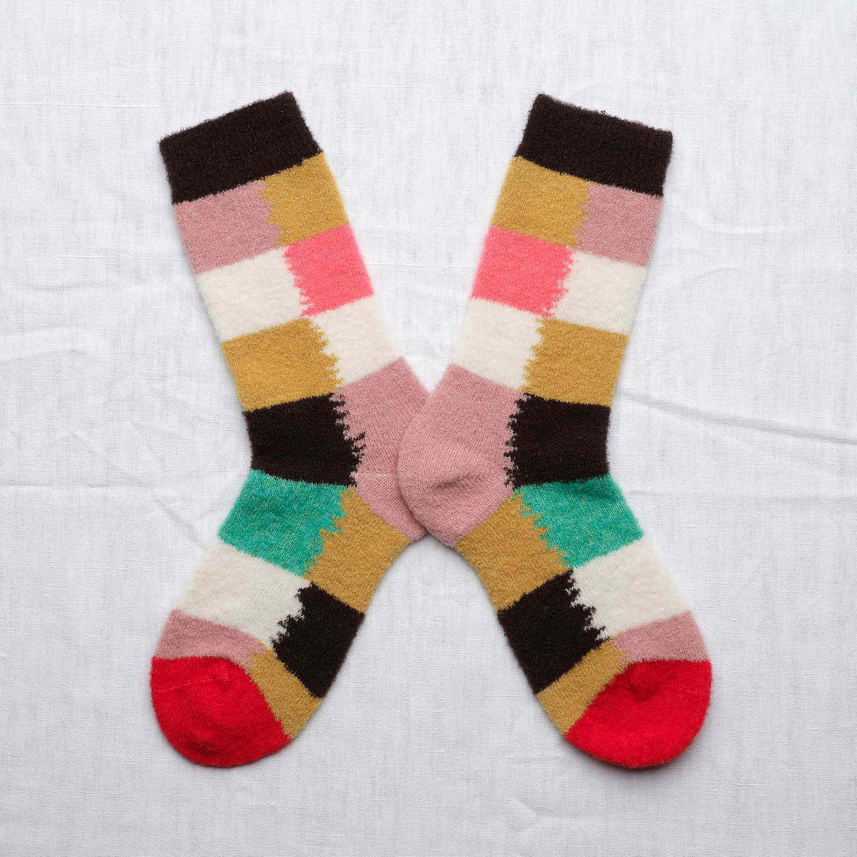 AW25 Wool Laine Bouclette Patchwork Multico (Warm) | BCL4-01