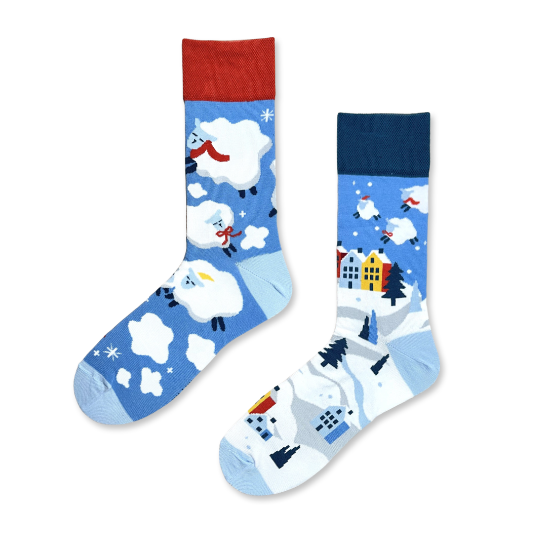 飄雪中的綿羊們