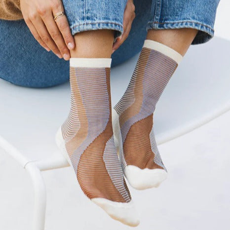 Antelope Canyon Beige Transparent Socks