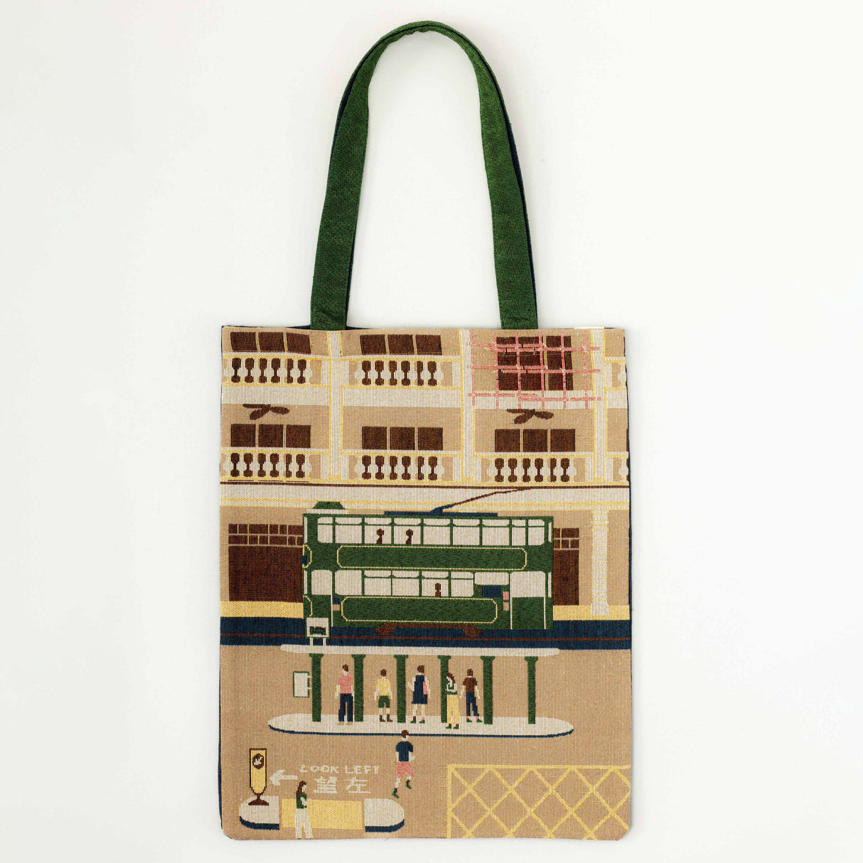 Bamboo Artistry Woven Jacquard Tote Bag