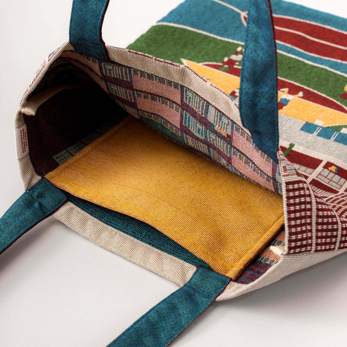 Rainbow Square Woven Jacquard Tote Bag