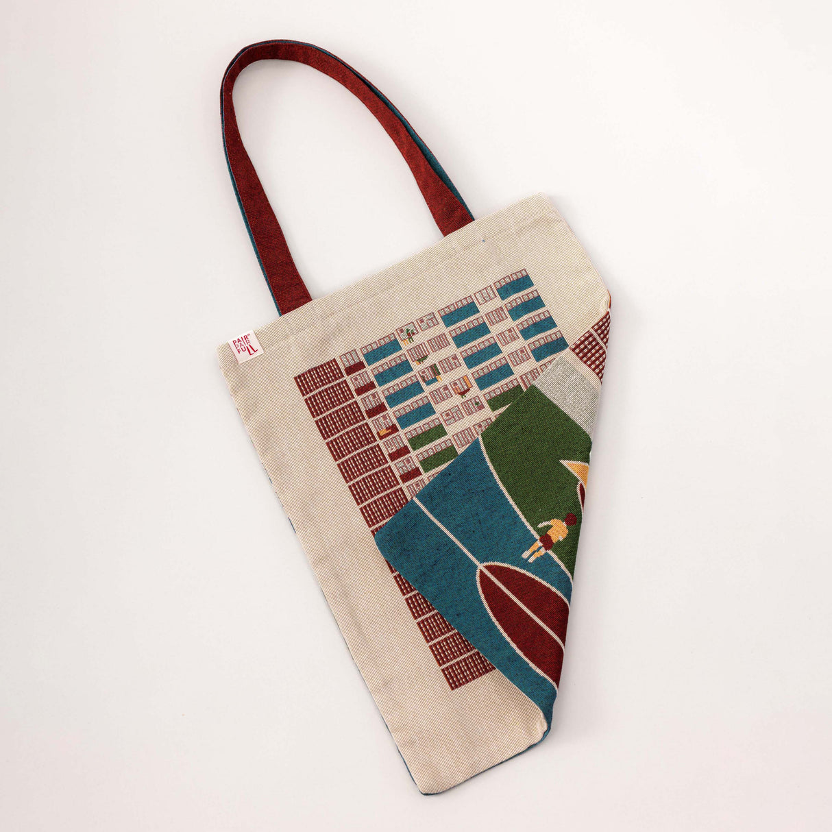 【Pre-order】Rainbow Square Woven Jacquard Tote Bag