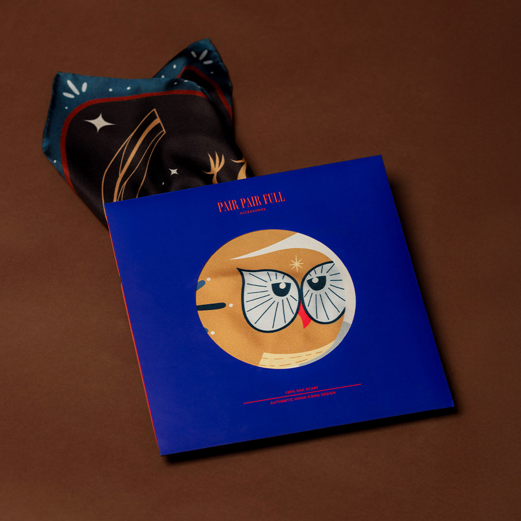 Laughing Owl Mulberry Silk Scarf