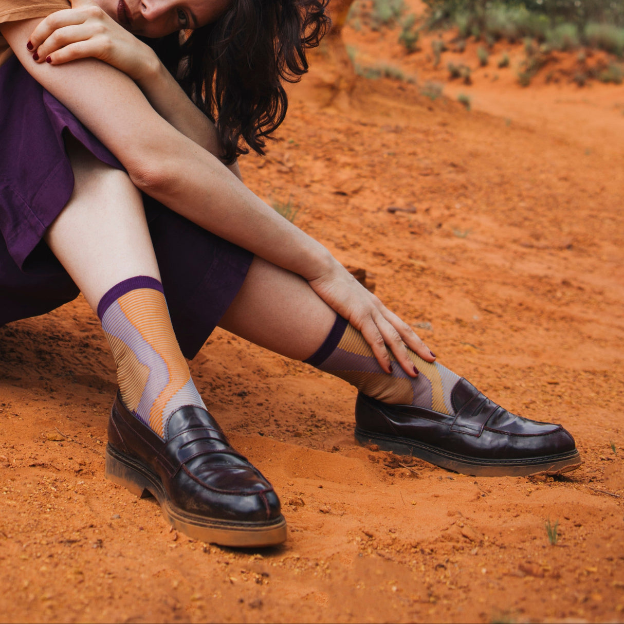 Antelope Canyon Fuchsia Transparent Socks