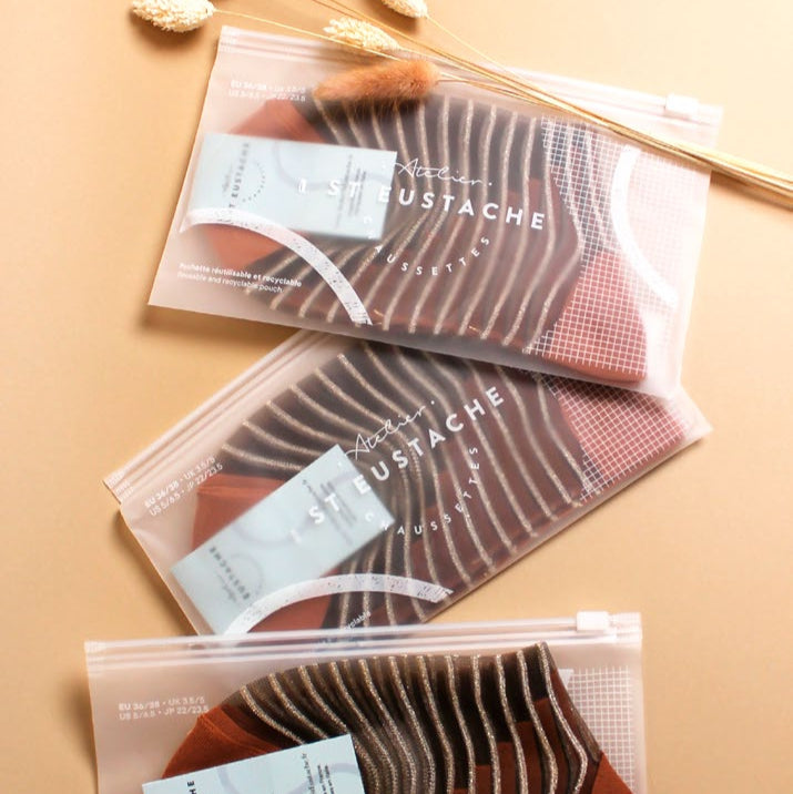 Ginza Black Transparent Socks