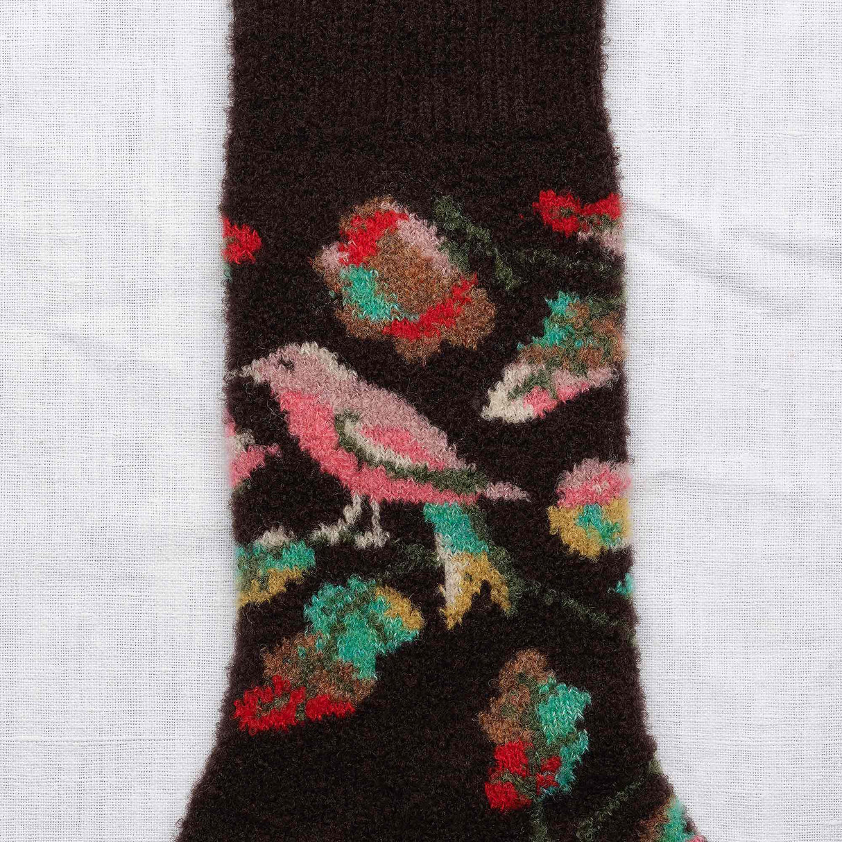 AW25 Wool Laine Bouclette Oiseau Noir (Warm) | BCL1-01