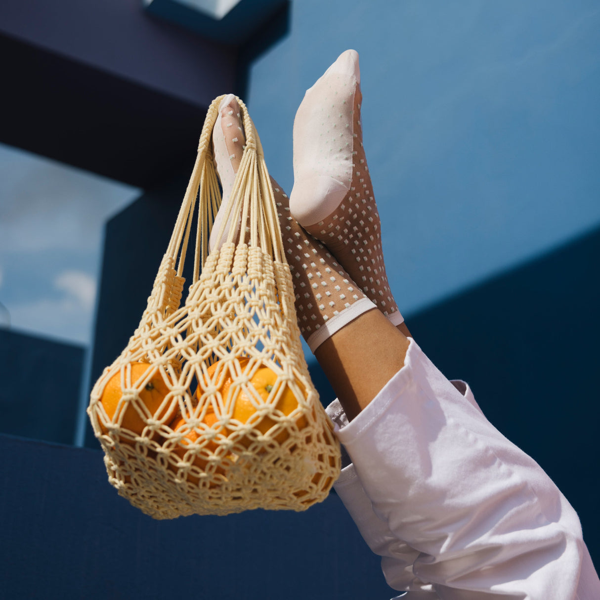 Crescent Dunes Menthe Transparent Socks