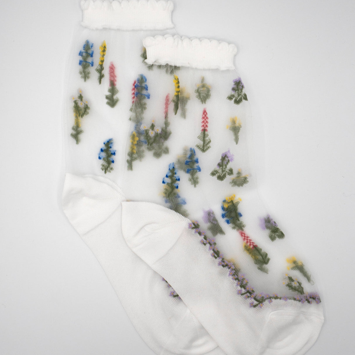 Fleurs Des Champs Transparent Socks