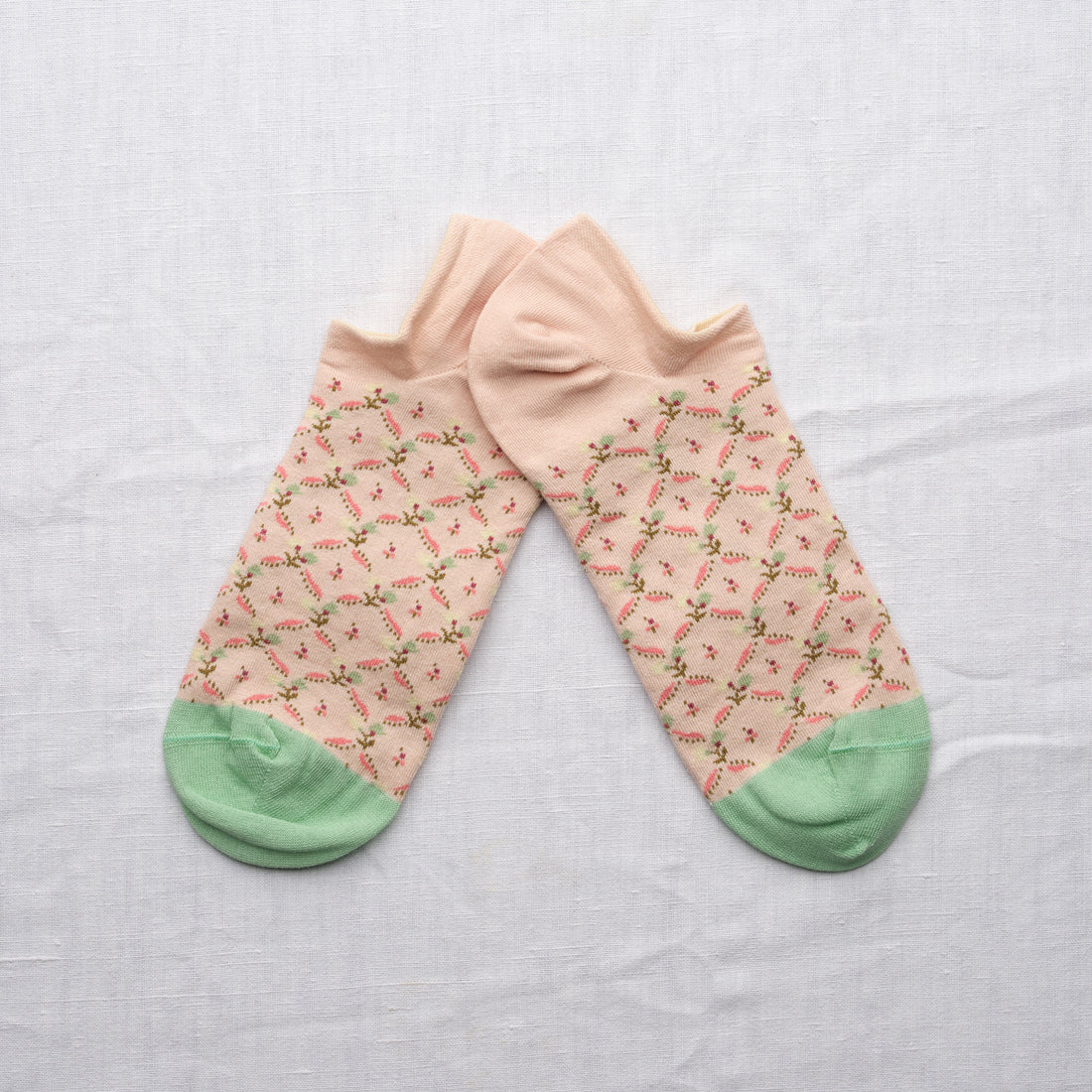 SS26 Petit Trianon Treillis Rose Bouton Ankle | PT11-1