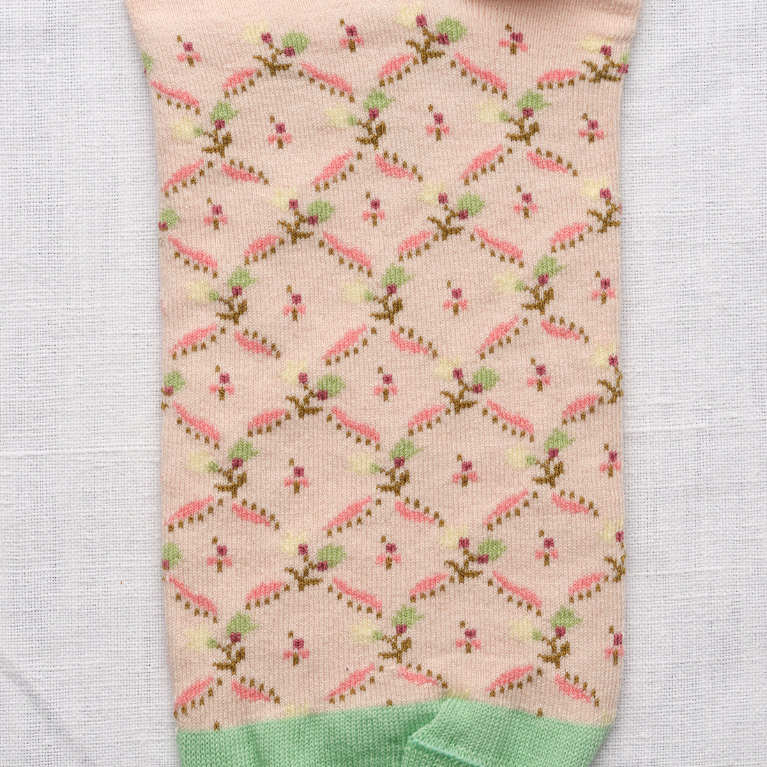 SS26 Petit Trianon Treillis Rose Bouton Ankle | PT11-1