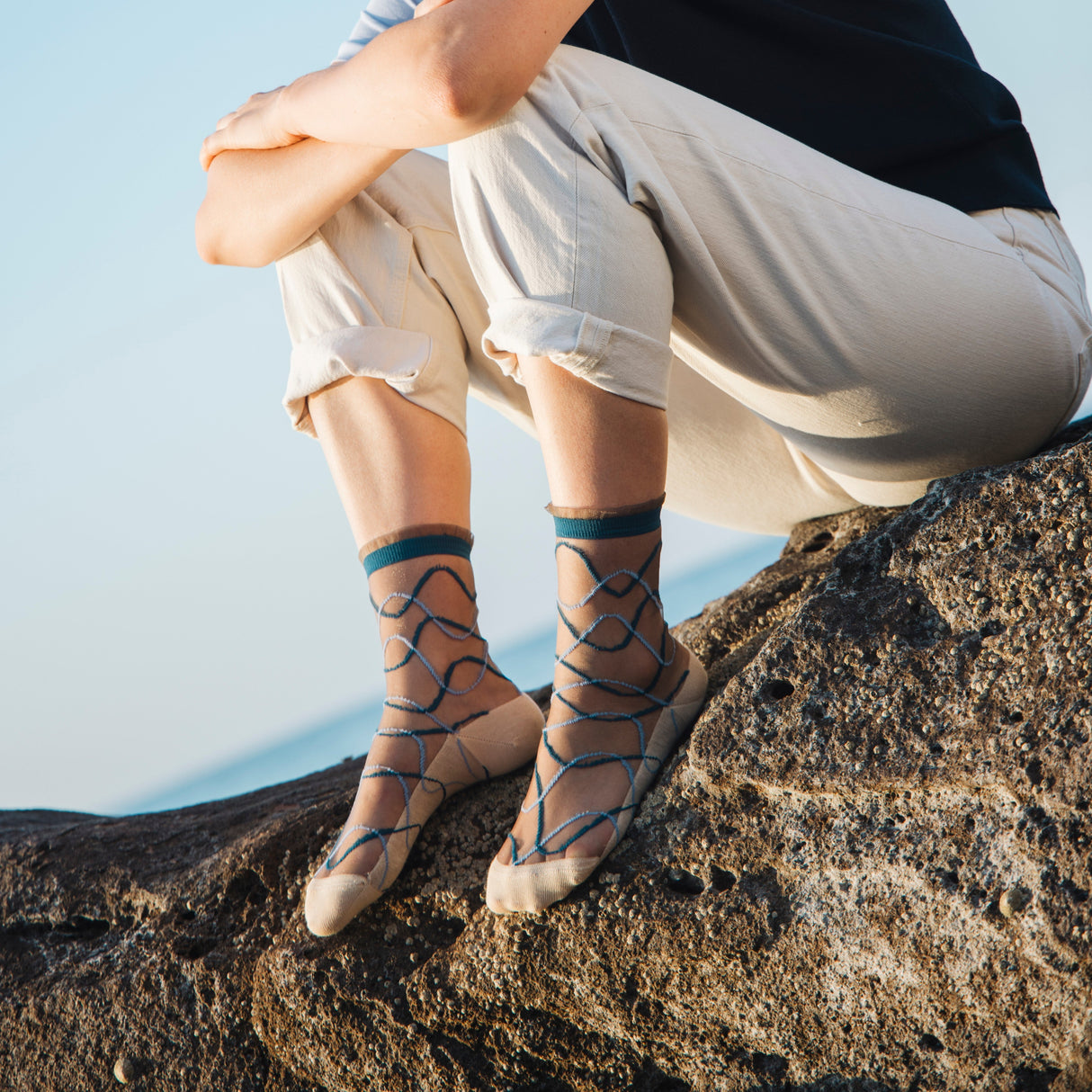 Riflessi Bleue Transparent Socks
