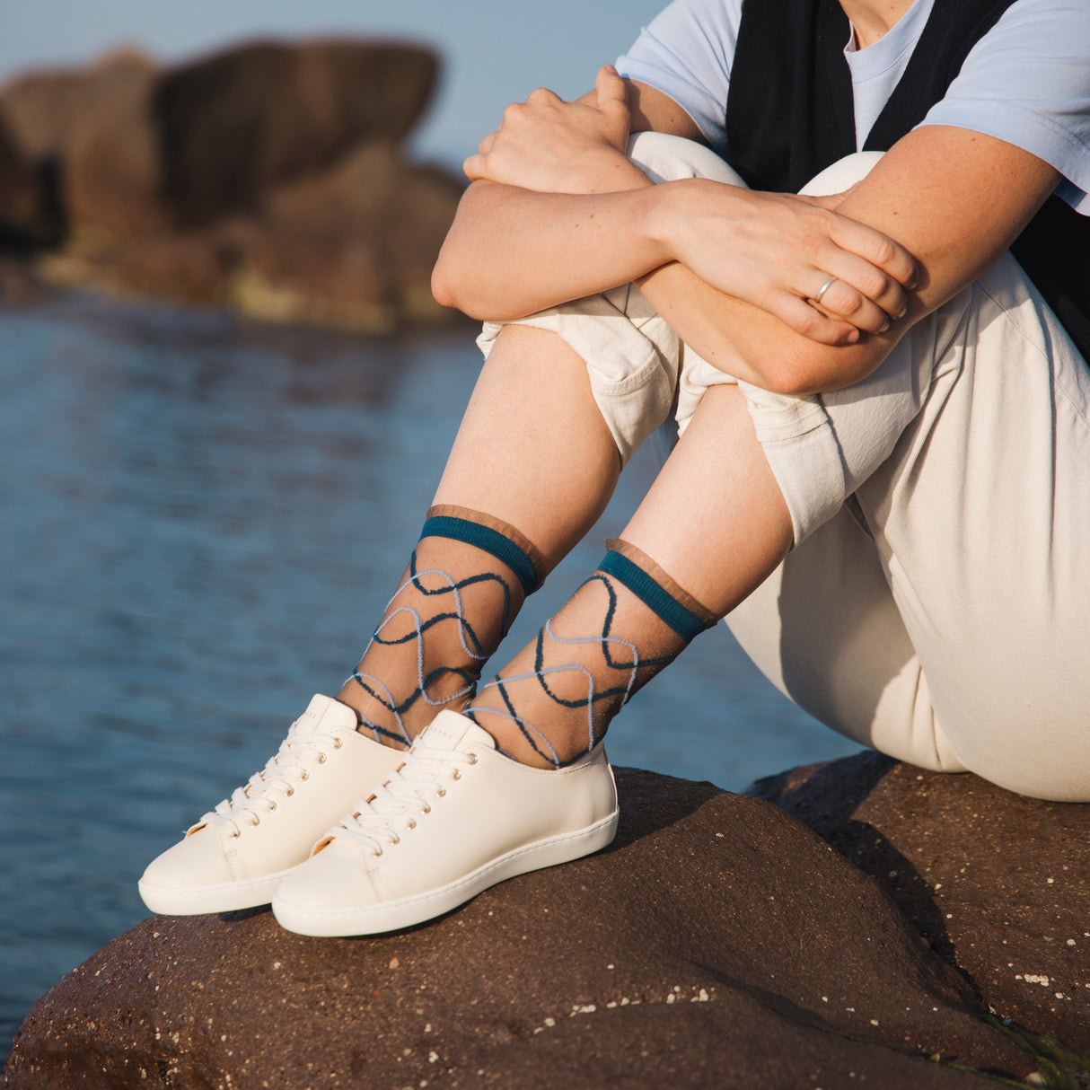 Riflessi Bleue Transparent Socks