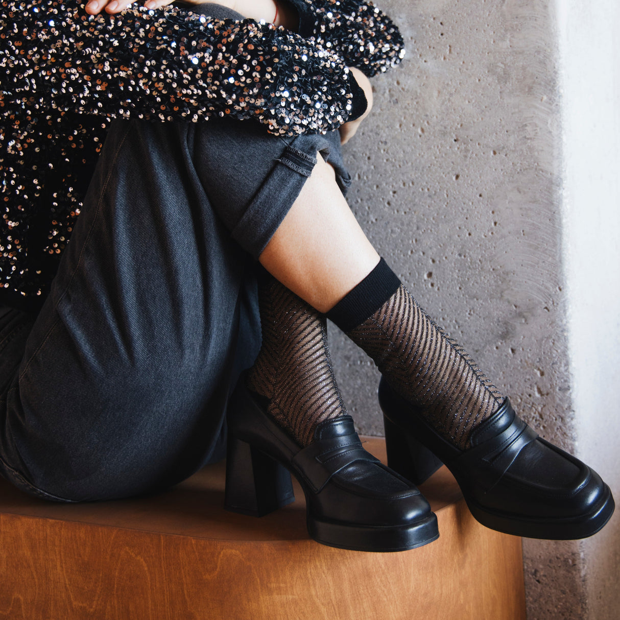 Sapin Argentee Transparent Socks