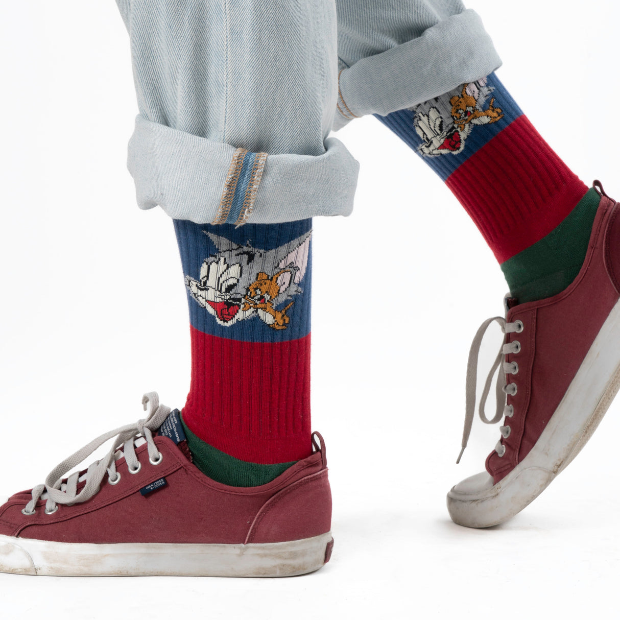 Athletic Tom And Jerry Navy Blue Red Green