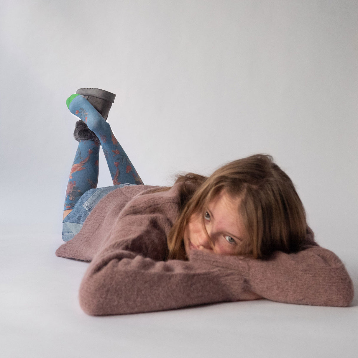 Gros Calin Paradis Birds Knee High | GR9-01