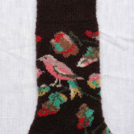 AW25 Wool Laine Bouclette Oiseau Noir (Warm) | BCL1-01