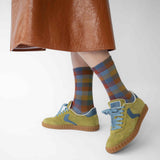 AW25 Le Bois Carreaux Bleu-Gris Crew | BO7-01