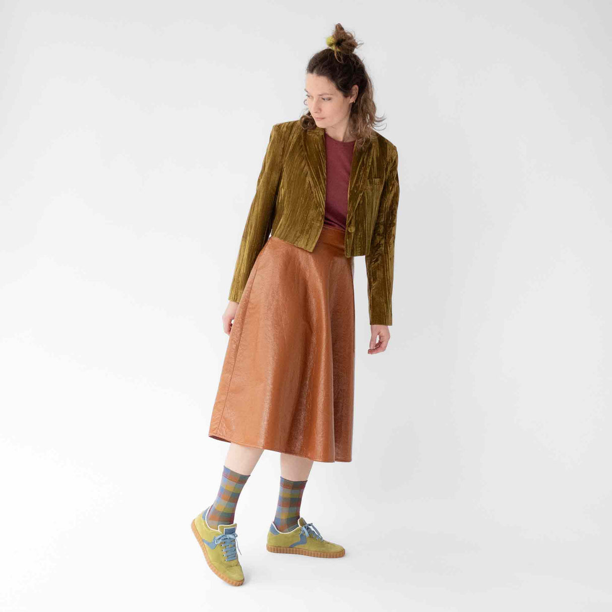 AW25 Le Bois Carreaux Bleu-Gris Crew | BO7-01
