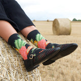 SS26 Eventail Ananas Faux Noir Crew | EV2-01