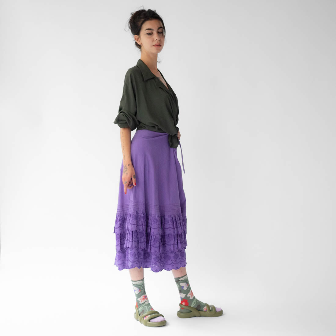 SS25 Tigre Fleurs Cedre Crew | TG8-01