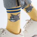 Athletic Tom And Jerry Heads Butter Yellow