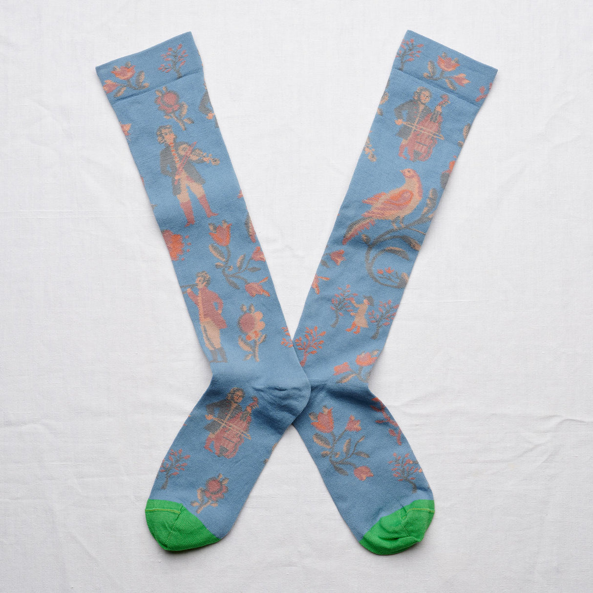 Gros Calin Paradis Birds Knee High | GR9-01
