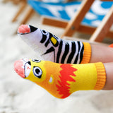 Lion & Zebra 幼兒不對稱襪