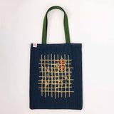 Bamboo Artistry Woven Jacquard Tote Bag