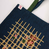 Bamboo Artistry Woven Jacquard Tote Bag