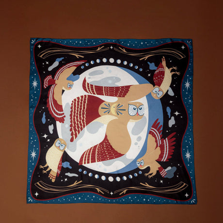 Laughing Owl Mulberry Silk Scarf