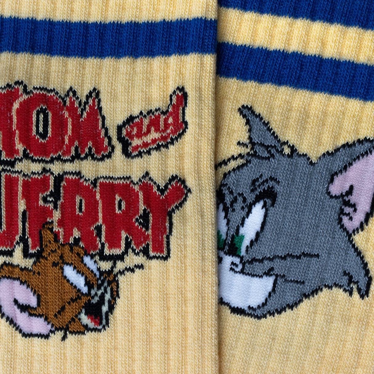 Athletic Tom And Jerry Heads Butter Yellow