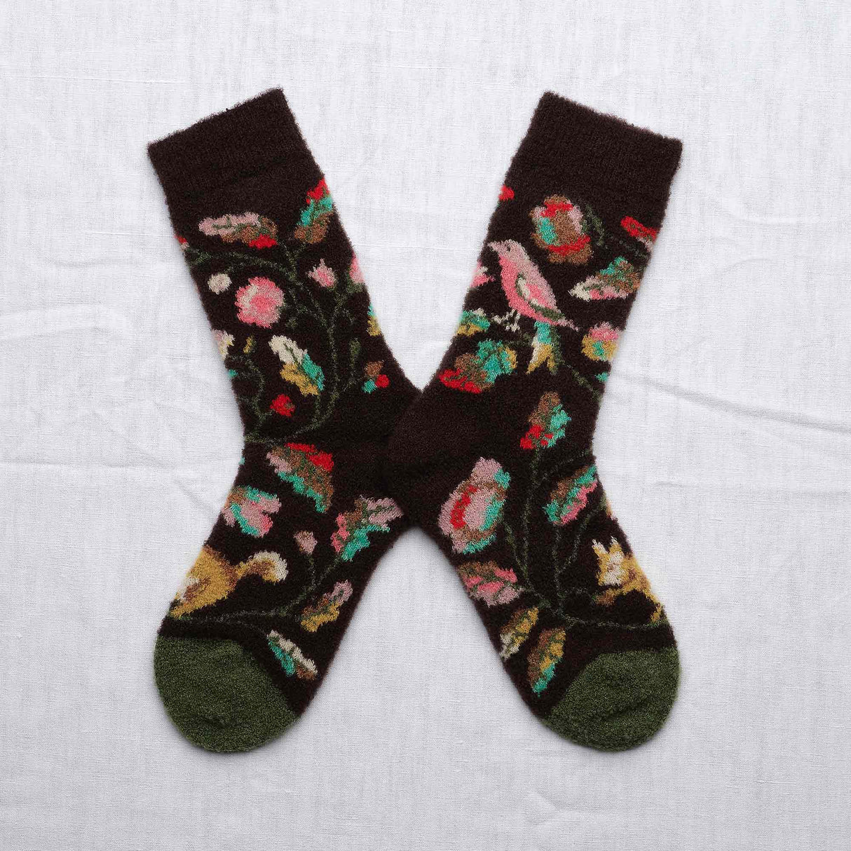 AW25 Wool Laine Bouclette Oiseau Noir (Warm) | BCL1-01