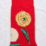 AW25 Wool Laine Bouclette Fleurs Rouge (Warm) | BCL3-01