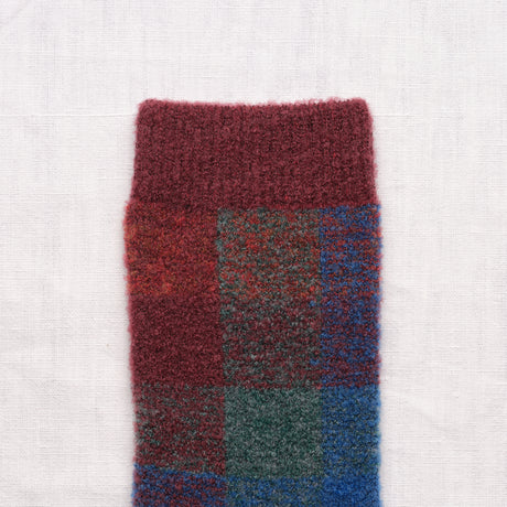 AW26 Wool Laine Bouclette Carreaux Multico Crew (Warm)| BCL6-01