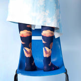 AW26 Conte Indien Nuages Bleu-Fonce Knee High | CO9-02