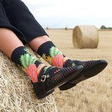 SS26 Eventail Ananas Faux Noir Crew | EV2-01