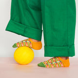 SS26 Eventail Carreaux Curcuma Ankle | EV12-1