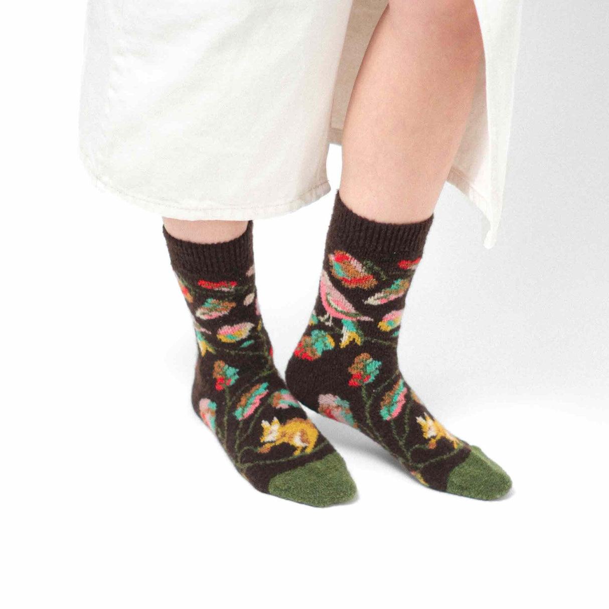 AW25 Wool Laine Bouclette Oiseau Noir (Warm) | BCL1-01