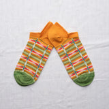 SS26 Eventail Carreaux Curcuma Ankle | EV12-1