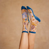 Floralia Bleue Transparent Socks