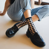 Ginza Black Transparent Socks
