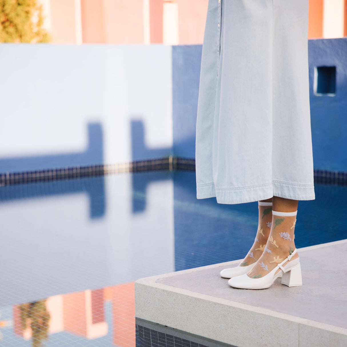 Les Alpes Pastel Transparent Socks