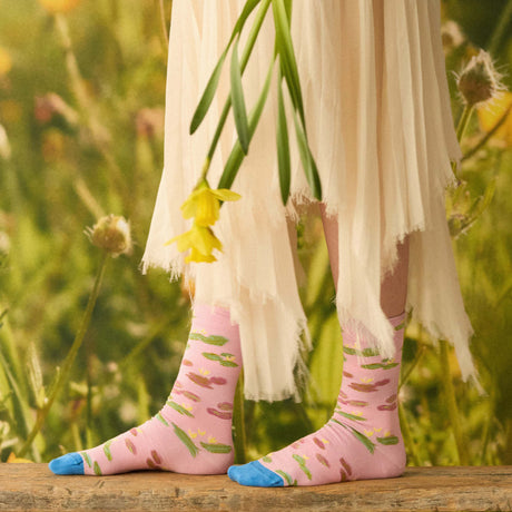 AW26 Monet Chaussette Monet Semis Bois de Rose Crew | MON2-01