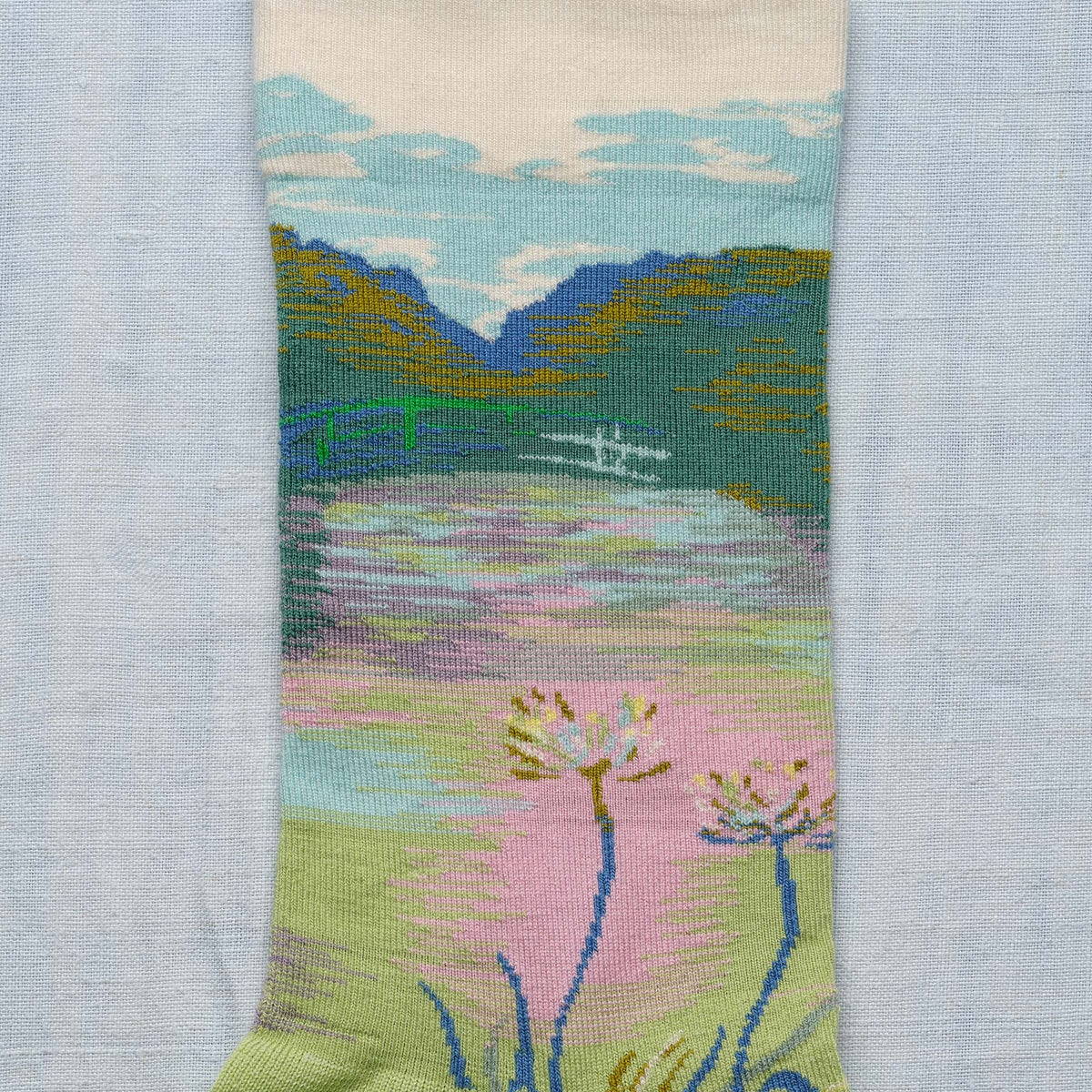 AW26 Monet Chaussette Monet Le Pont Aqua Crew | MON3-01