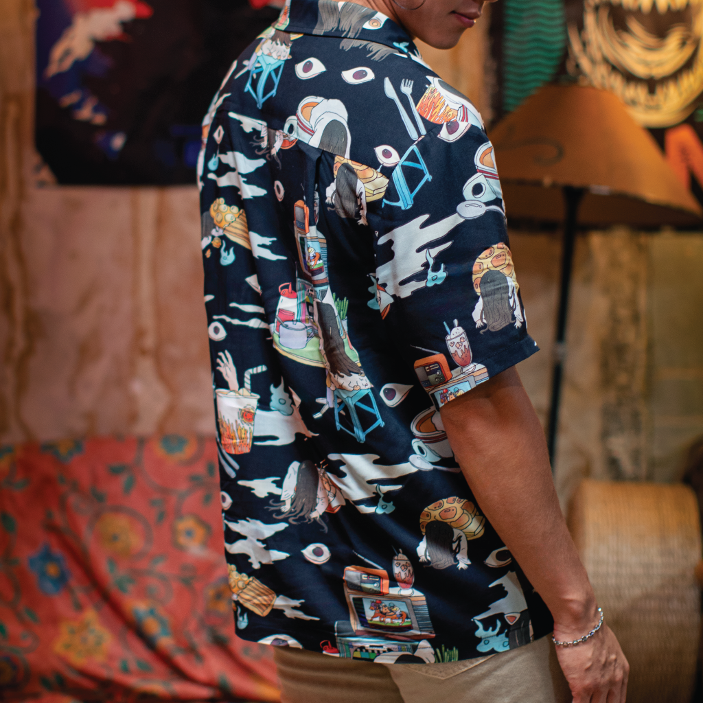 MOViE MANIA Midnight Kaidan Hawaiian Aloha Shirt