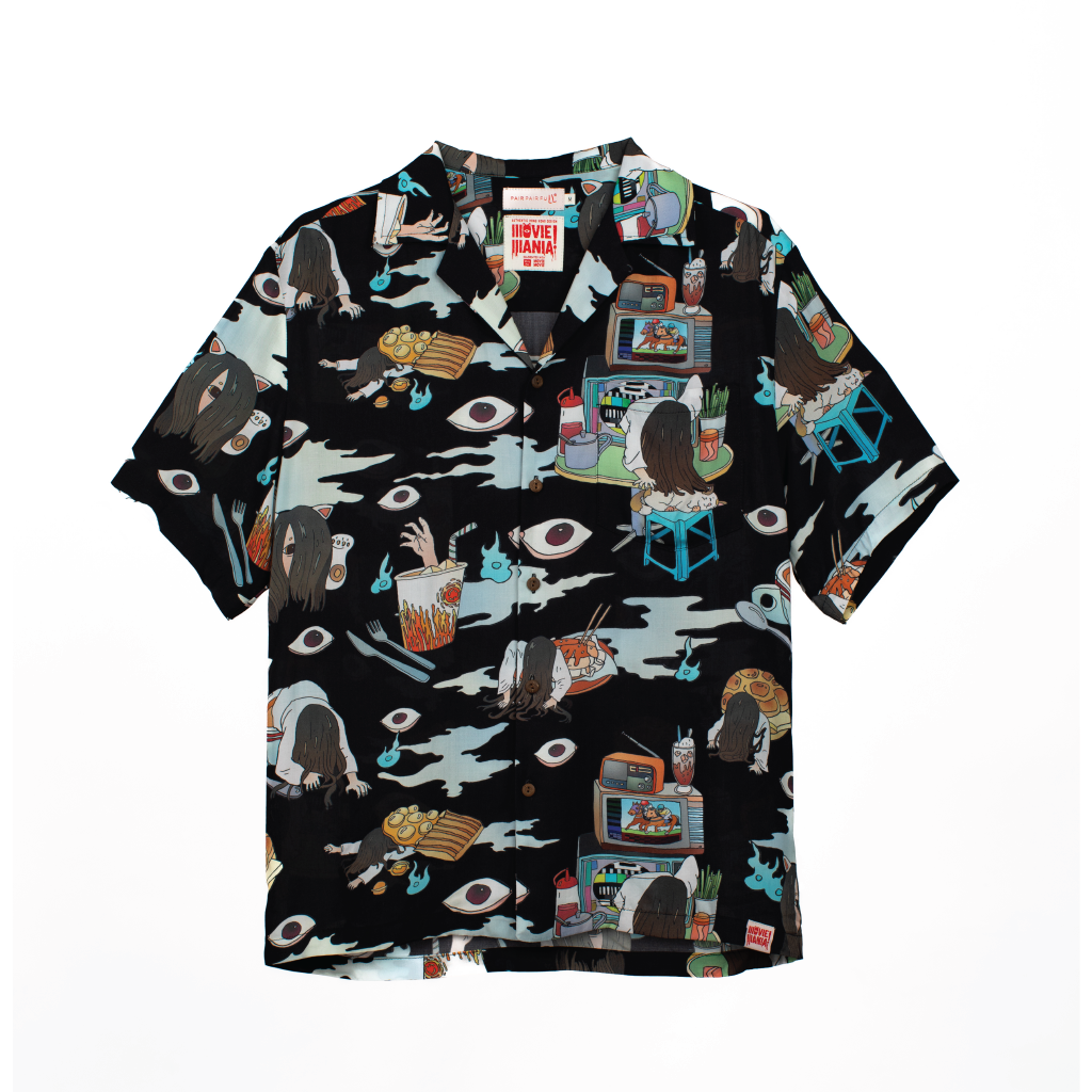 MOViE MANIA Midnight Kaidan Hawaiian Aloha Shirt