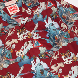 MOViE MANIA Kaiju In The City Hawaiian Aloha Shirt