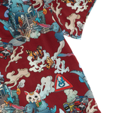 MOViE MANIA Kaiju In The City Hawaiian Aloha Shirt