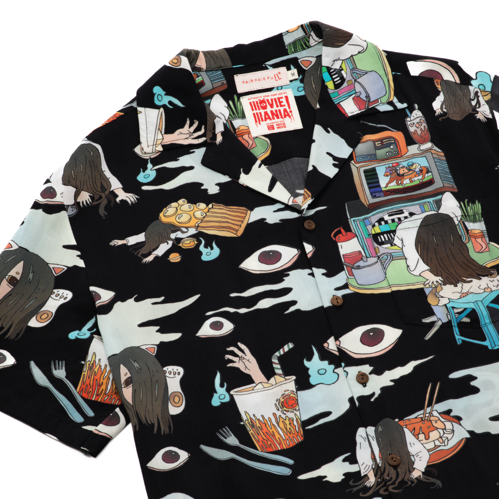 MOViE MANIA Midnight Kaidan Hawaiian Aloha Shirt