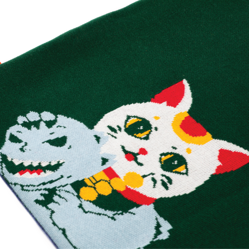 MOViE MANIA Kaiju In The City Knitted Jacquard Tote Bag